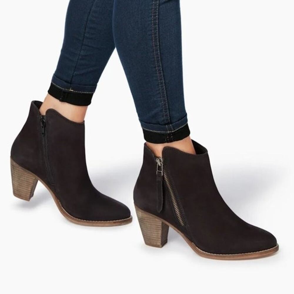 Dune London Women's Pollie Leather Booties in Black Size 6M